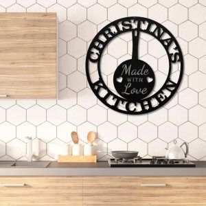 Personalized Kitchen Sign Made With Love Sign Cooking Sign Kitchen Decor Home Decoration Gifts For Mom 2