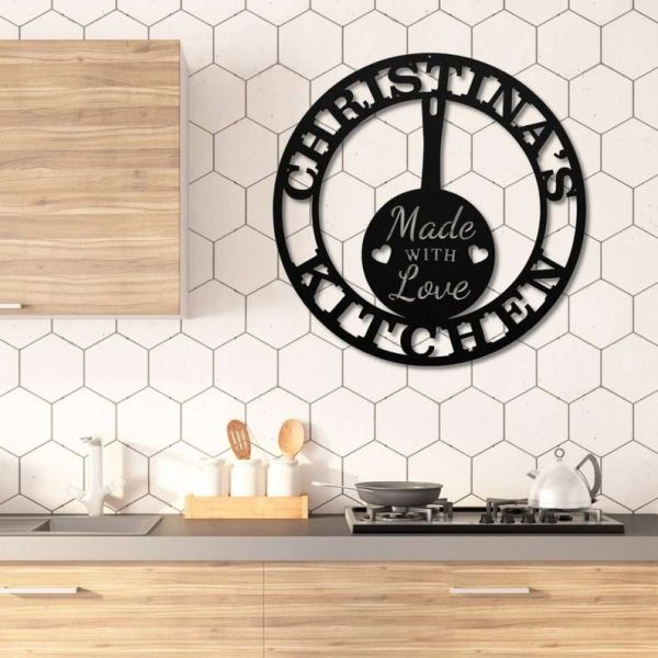 Personalized Kitchen Sign Made With Love Sign Cooking Sign Kitchen Decor Home Decoration Gifts For Mom