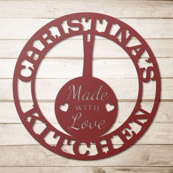 Personalized Kitchen Sign Made With Love Sign Cooking Sign Kitchen Decor Home Decoration Gifts For Mom