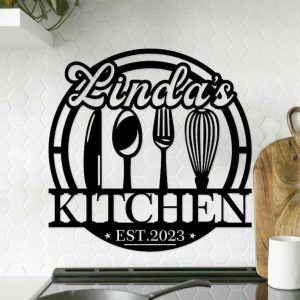 Personalized Kitchen Sign Mothers Day Gifts Kitchen Decor Grandmothers Kitchen Housewarming Gifts