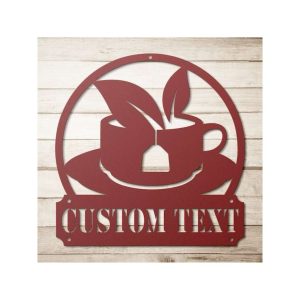 Personalized Kitchen Sign Tea Sign Tea Lover Gifts Home Office Workshop Kitchen Decor 1