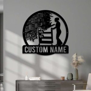 Personalized Librarian Reading Room Library Decor Custom Metal Sign
