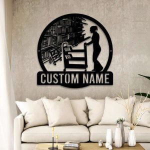 Personalized Librarian Reading Room Library Decor Custom Metal Sign