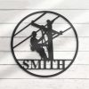Personalized Lineman Powerline Home Office Decor Custom Metal Sign 4