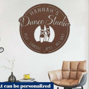 Personalized Metal Ballet Sign Custom Dance Studio Name Metal Wall Art Ballet Shoes Gift for Ballerina 3