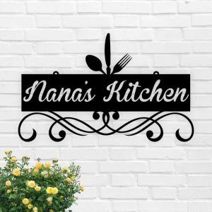 Personalized Metal Kitchen Sign Cooking Lover Gifts Kitchen Wall Decor