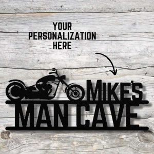 Personalized Metal Motorcycle Sign Garage Sign Motorcycle Gifts Man Cave Decor 1