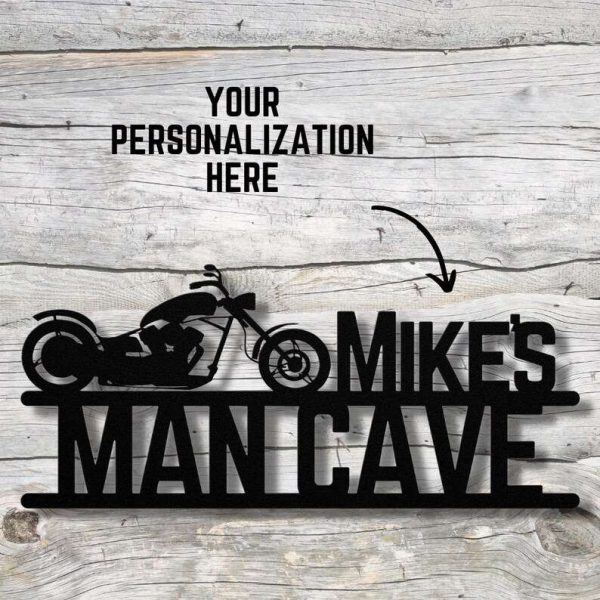 Personalized Metal Motorcycle Sign Garage Sign Motorcycle Gifts Man Cave Decor