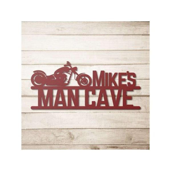 Personalized Metal Motorcycle Sign Garage Sign Motorcycle Gifts Man Cave Decor