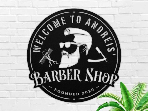 Personalized Metal Sign For Barber Shop Hair Cutter Sign Hair Stylist Gifts Hair Salon Decor