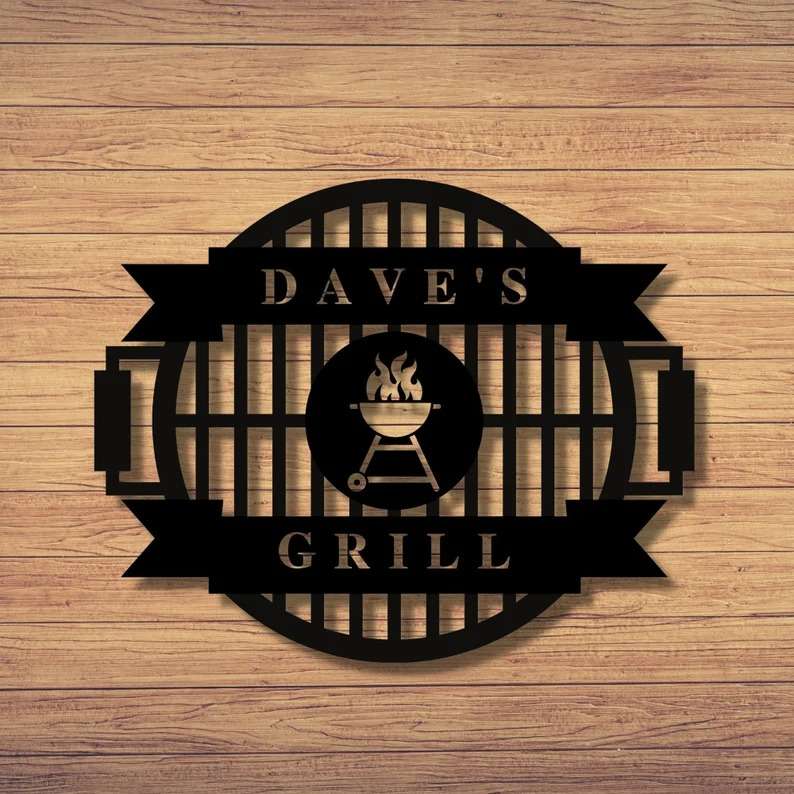  Personalized Bar and Grill Metal Name Sign, Outdoor Custom  Metal Signs for Backyard BBQ Decor, Personalized Patio Metal Name Sign :  Patio, Lawn & Garden