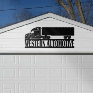 Personalized Metal Truck Sign Dads Garage Custom Metal Sign Trucker Gifts Western Automotive Sign Garage Decor 4