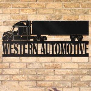 Personalized Metal Truck Sign Dads Garage Custom Metal Sign Trucker Gifts Western Automotive Sign Garage Decor 8