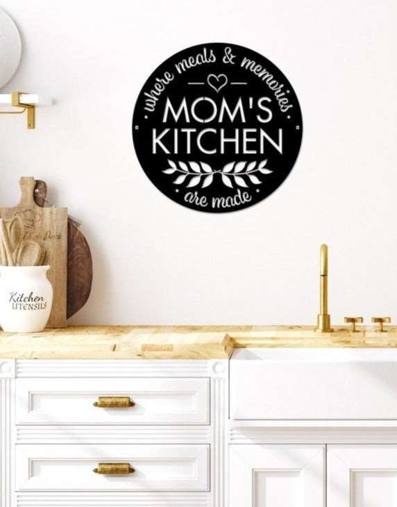 Personalized Kitchen Sign Love Cook Mothes Day Gifts Cooking Gift