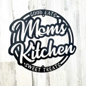 Personalized Mom’s Kitchen Good Eats Sweet Treats Kitchen Diner Decor Custom Metal Sign