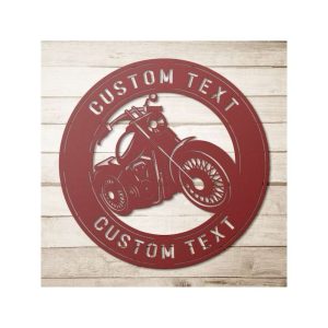 Personalized Motorcycle Sign Garage Sign Workshop Sign Adventure Enthusiast Biker Lover Gifts 1