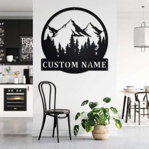 Personalized Mountain Forest Camping Custom Metal Sign 3