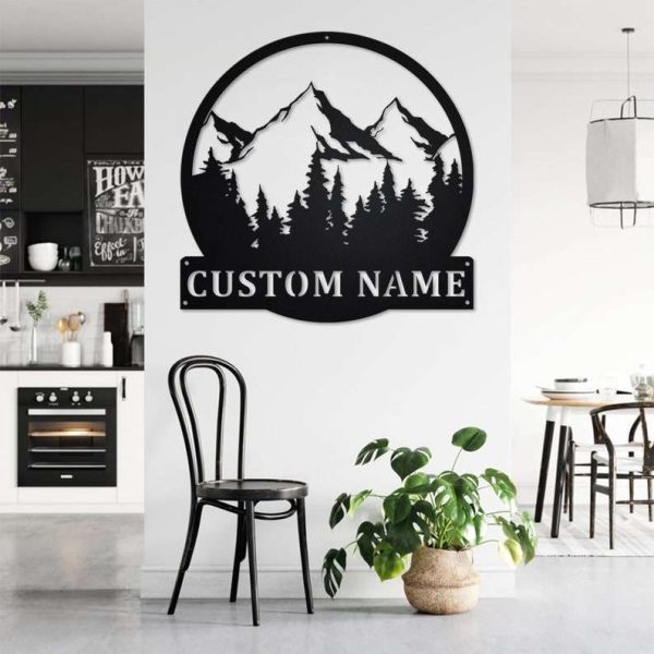 Personalized Mountain Forest Camping Custom Metal Sign