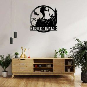 Personalized Mountain Hiking Men Custom Metal Sign 1