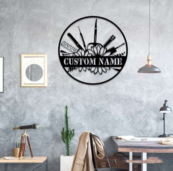 Personalized Nail Tech Sign Nail Tools Shop Sign Barber Shop Sign Barber Gifts Home Decor