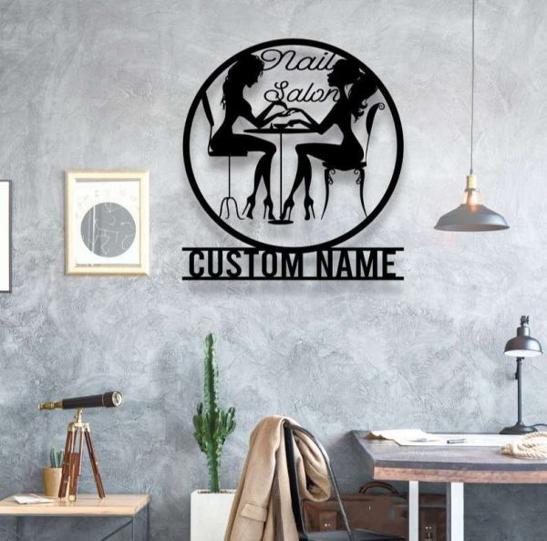 Personalized Nail Tools Shop Name Sign Nail Salon Ideal for Home  Shop Decor Custom Metal Sign