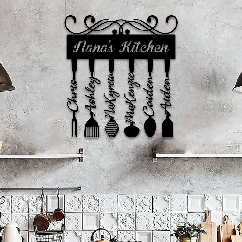 Personalized Kitchen Sign Cooking Gifts Kitchen Home Backyard Decor Mom  Gifts - Custom Laser Cut Metal Art & Signs, Gift & Home Decor