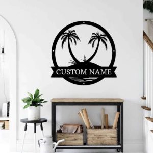 Personalized Outdoor Backyard Oasis Sign Tropical Patio Sign Pool Bar Signs Tiki Bar 1