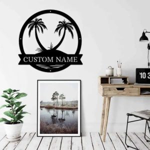 Personalized Outdoor Backyard Oasis Sign Tropical Patio Sign Pool Bar Signs Tiki Bar 2