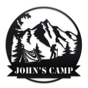 Personalized Outdoor Camping Hiking Mountain Custom Metal Sign