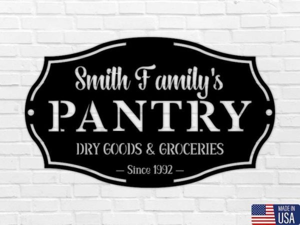 Personalized Pantry Metal Sign Kitchen Sign Kitchen Decor Housewarming Gifts