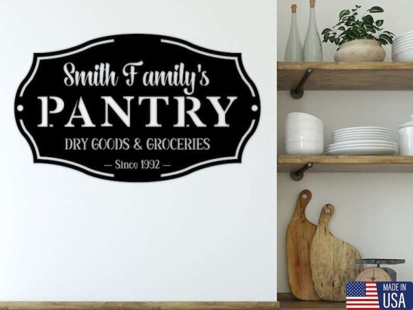 Personalized Pantry Metal Sign Kitchen Sign Kitchen Decor Housewarming Gifts