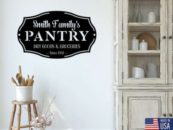 Personalized Pantry Metal Sign Kitchen Sign Kitchen Decor Housewarming Gifts