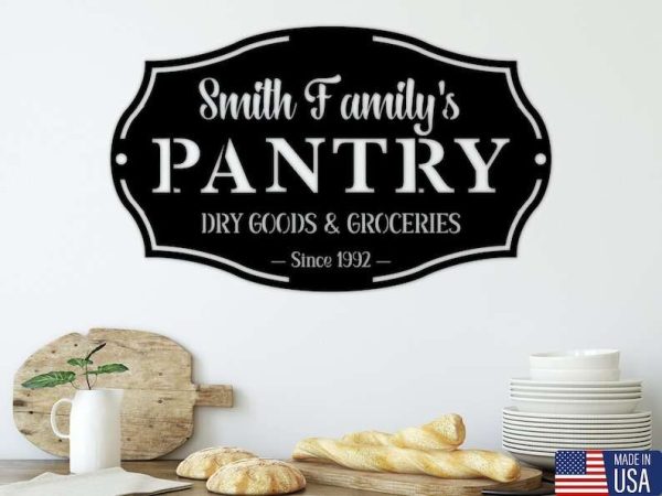 Personalized Pantry Sign Metal Pantry Wall Decor Kitchen Sign Housewarming Gifts Mom Gifts