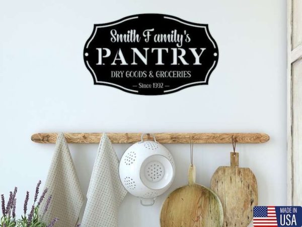 Personalized Pantry Sign Metal Pantry Wall Decor Kitchen Sign Housewarming Gifts Mom Gifts