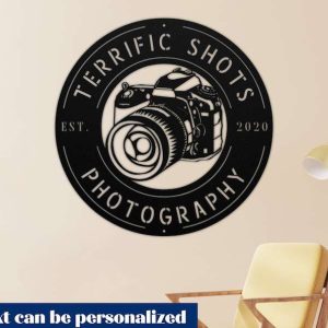 Personalized Photography Metal Sign Gift for Photographer, Photography Lover