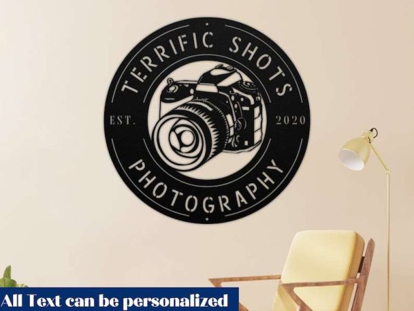 Personalized Photography Metal Sign Gift for Photographer, Photography Lover