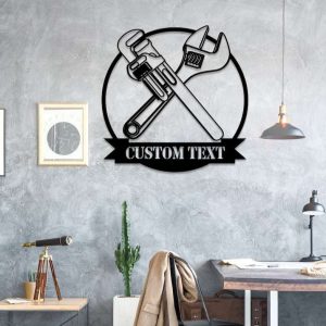 Personalized Plumbing Sign Plumber Gifts Workshop Custom Metal Signs Garage Decor 4