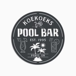 Personalized Pool Bar Sign Poolside Paradise Metal Sign Pool Gift Swimming Pool Decor Pool House Decor Housewarming Gift