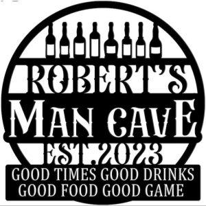 Personalized Pool and Bar Metal Art Sign Custom Outdoor Bar Sign for Man Cave and Backyard Party Decor Ideal for Retirement Gifts and Holiday Patio Gifts 0