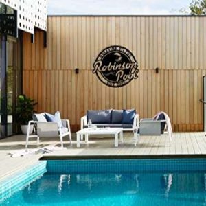 Personalized Poolside Paradise Sign Pool Metal Sign Pool Sign Home Outdoor Decor Sign For Tiki Backyard Swimming Pool 4