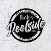 Personalized Poolside Sign Grill BBQ Sign Welcome Sign Backyard Pool Decor Patio Decor Home Outdoor Decor Housewarming Gift 1 1