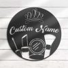 Personalized Queen Beauty Salon Makeup Artist Name Sign Make Up Cosmetics Decoration Custom Metal Sign 4