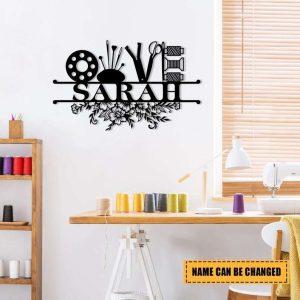 Personalized Sewing Metal Sign Tailor Room Sign Gifts For Sewers 2