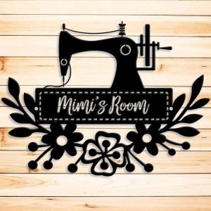 Personalized Sewing Room Sign Sewing Lover Gifts Sewing Custom Metal Sign Home Decor Mothers Day Gifts