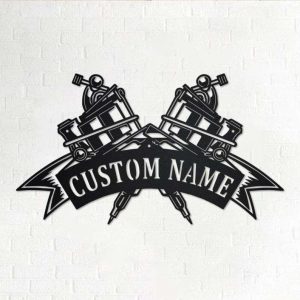 Personalized Tattoo Machine Sign Tattoo Shop Sign Tattoo Artist Gifts Tattoo Lover Gifts