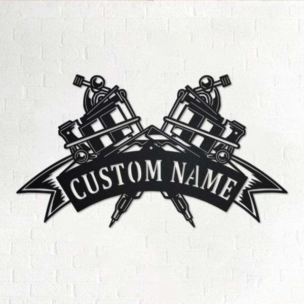 Personalized Tattoo Machine Sign Tattoo Shop Sign Tattoo Artist Gifts Tattoo Lover Gifts