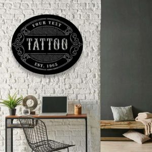 Personalized Tattoo Metal Sign Tattoo Shop Sign Tattoo Artist Gifts Tattoo Lover Gifts 3