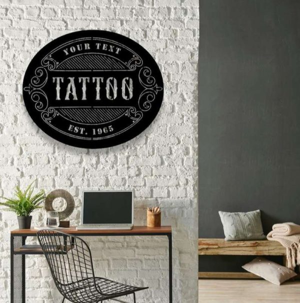 Personalized Tattoo Metal Sign Tattoo Shop Sign Tattoo Artist Gifts Tattoo Lover Gifts