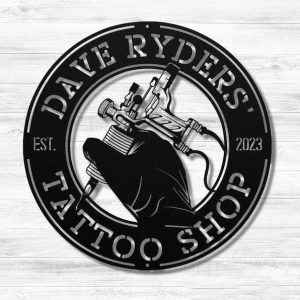 Personalized Tattoo Shop Sign Tattoo Studio Sign Tattoo Business Sign Tattoo Artist Gifts