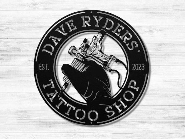 Personalized Tattoo Shop Sign Tattoo Studio Sign Tattoo Business Sign Tattoo Artist Gifts